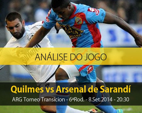 Análise do jogo: Quilmes X Arsenal de Sarandí (8 Setembro 2014)