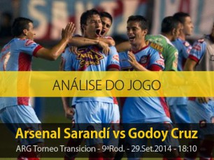 Análise do jogo: Arsenal de Sarandí vs Godoy Cruz (29 Setembro 2014)