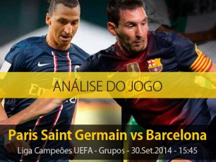 Análise do jogo: PSG X Barcelona (30 Setembro 2014)