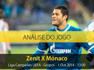 Análise do jogo: Zenit vs Mónaco (1 Outubro 2014)