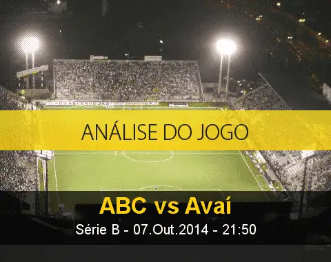 Análise do jogo: ABC vs Avaí (7 Outubro 2014)