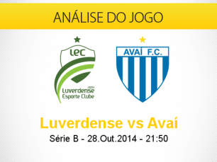 Análise do jogo: Luverdense vs Avaí (28 Outubro 2014)