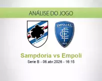 Prognóstico Sampdoria Empoli (06 April 2026)