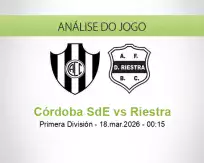 Prognóstico Córdoba SdE Riestra (18 March 2026)
