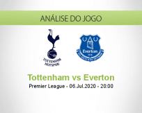 Prognóstico Tottenham Hotspur Everton (06 Julho 2020)