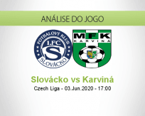 Prognóstico Slovacko Karvina (03 Junho 2020)