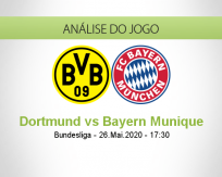 Prognóstico Borussia Dortmund Bayern München (26 Maio 2020)