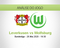 Prognóstico Bayer Leverkusen Wolfsburg (26 Maio 2020)
