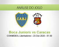 Prognóstico Boca Juniors Caracas (23 Outubro 2020)