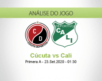 Prognóstico Cúcuta Deportivo Deportivo Cali (23 Setembro 2020)