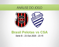 Prognóstico Brasil de Pelotas CSA (24 Outubro 2020)
