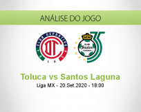 Prognóstico Toluca Santos Laguna (20 Setembro 2020)