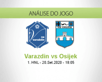 Prognóstico Varaždin Osijek (20 Setembro 2020)