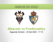 Prognóstico Albacete Ponferradina (20 Setembro 2020)
