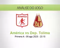 Prognóstico América Dep. Tolima (09 August 2025)