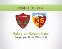 Prognóstico Hatay Kayserispor (26 October 2024)