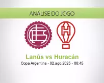 Prognóstico Lanús Huracán (02 August 2025)