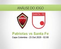 Prognóstico Patriotas Boyacá Independiente Santa Fe (23 Outubro 2020)