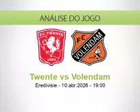 Prognóstico Twente Volendam (10 April 2026)