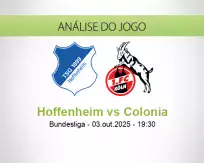 Prognóstico Hoffenheim Colonia (03 October 2025)