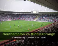 Prognóstico Southampton Middlesbrough (29 March 2024)