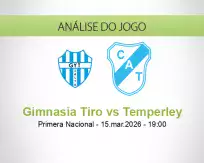 Prognóstico Gimnasia Tiro Temperley (15 March 2026)