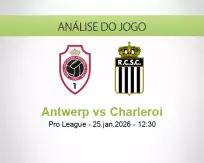 Prognóstico Antwerp Charleroi (25 January 2026)