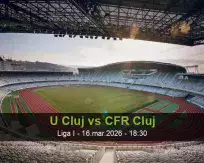Prognóstico U Cluj CFR Cluj (16 March 2026)