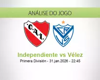 Prognóstico Independiente Vélez (31 January 2026)