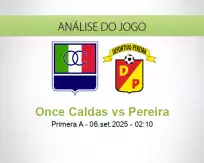 Prognóstico Once Caldas Pereira (06 September 2025)
