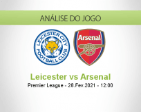Prognóstico Leicester Arsenal (28 Fevereiro 2021)