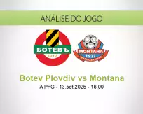 Prognóstico Botev Plovdiv Montana (12 September 2025)