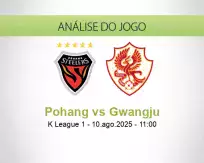 Prognóstico Pohang Gwangju (10 August 2025)