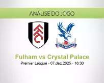 Prognóstico Fulham Crystal Palace (07 December 2025)
