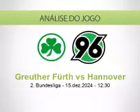 Prognóstico Greuther Fürth Hannover (15 December 2024)