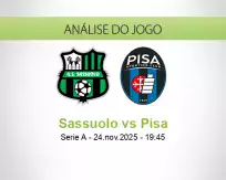 Prognóstico Sassuolo Pisa (24 November 2025)