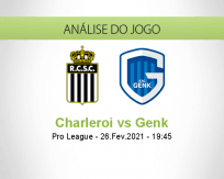 Prognóstico Charleroi Genk (26 Fevereiro 2021)
