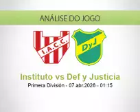 Prognóstico Instituto Def y Justicia (07 April 2026)