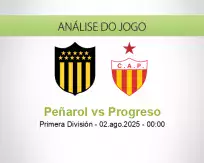 Prognóstico Peñarol Progreso (02 August 2025)