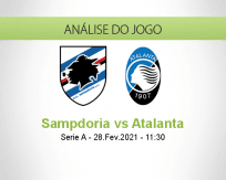 Prognóstico Sampdoria Atalanta (28 Fevereiro 2021)