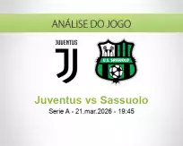 Prognóstico Juventus Sassuolo (21 March 2026)