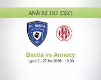 Prognóstico Bastia Annecy (27 February 2026)