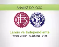Prognóstico Lanús Independiente (13 September 2025)
