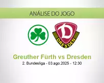 Prognóstico Greuther Fürth Dresden (03 August 2025)