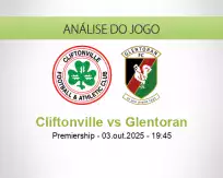 Prognóstico Cliftonville Glentoran (03 October 2025)