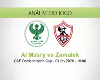 Prognóstico Al Masry Zamalek (01 February 2026)
