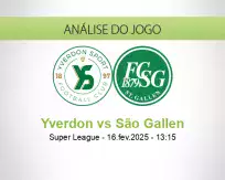 Prognóstico Yverdon São Gallen (16 February 2025)