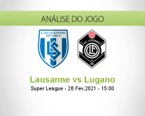 Prognóstico Lausanne Lugano (28 Fevereiro 2021)