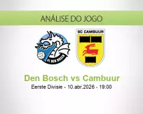 Prognóstico Den Bosch Cambuur (10 April 2026)