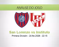Prognóstico San Lorenzo Instituto (24 February 2026)